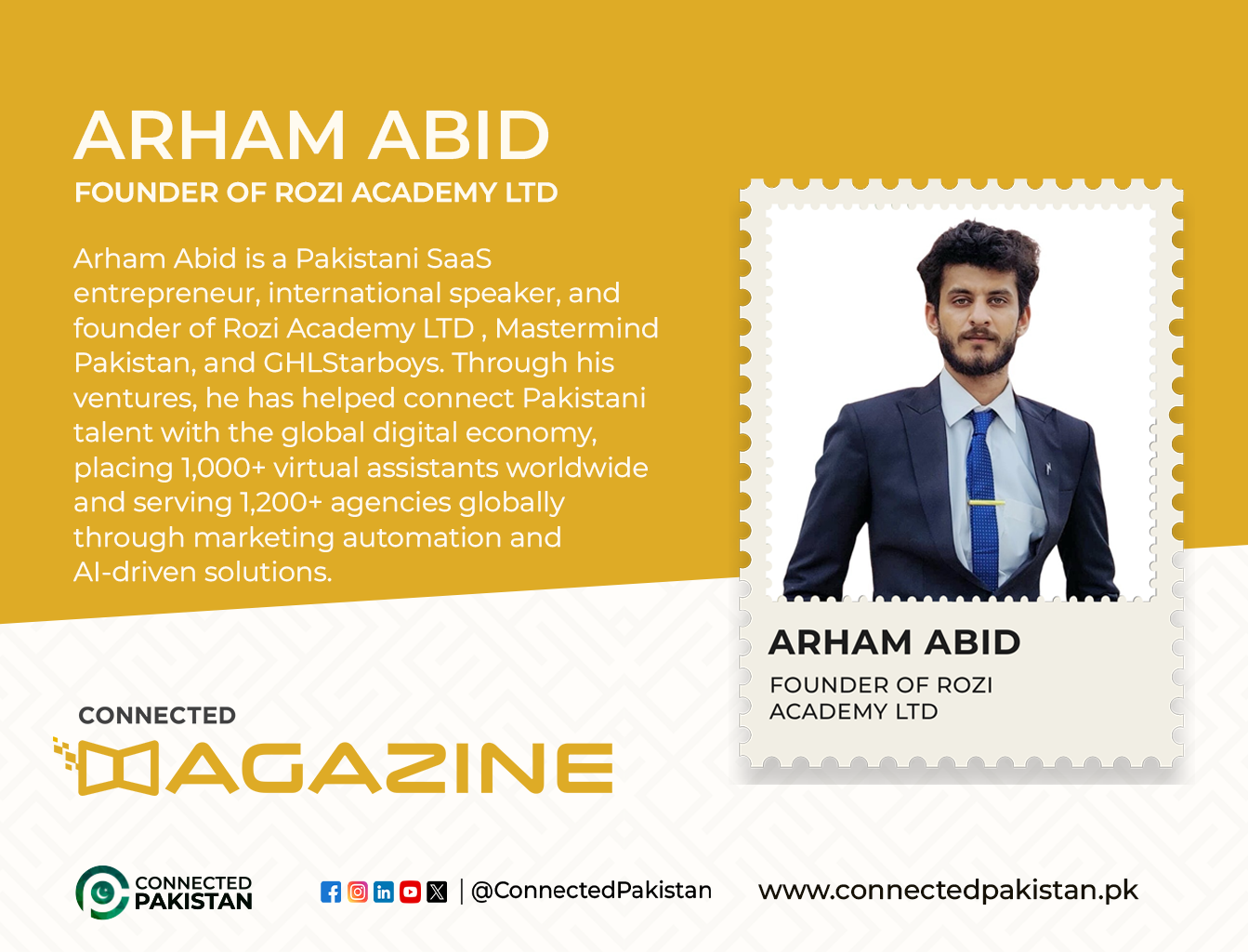 Arham Abid: The Entrepreneur Building Pakistan's AI and Automation Future